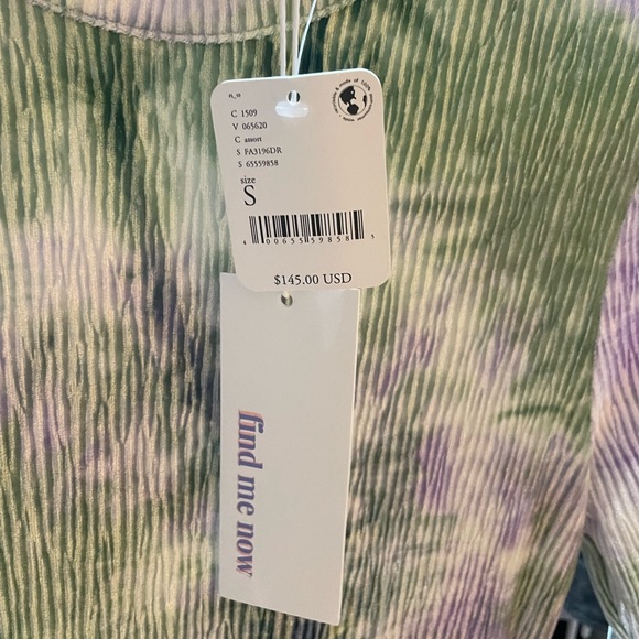 Free people Find Me Now Helene Velvet Pleated Dress Size S - Picture 4 of 5